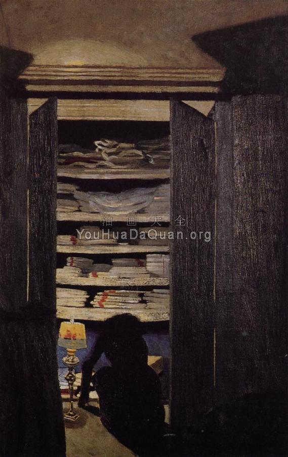 Woman Searching through a Cupboard - 菲利克斯·瓦洛东
